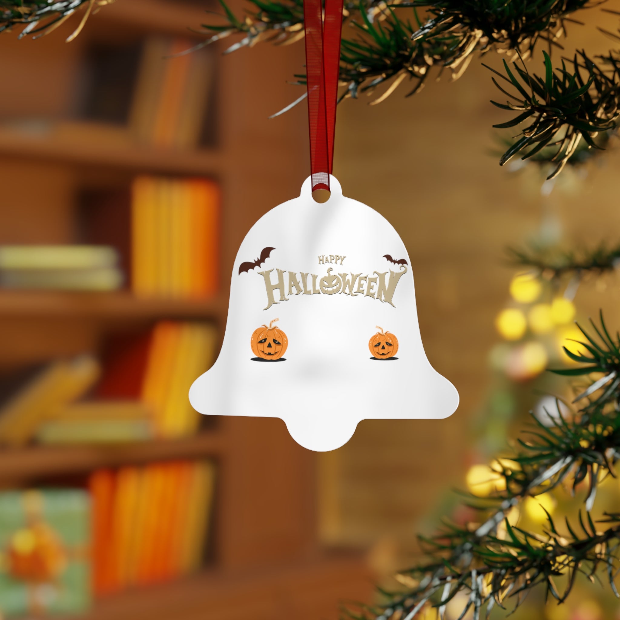 Happy Halloween with Pumpkin | Metal Ornaments